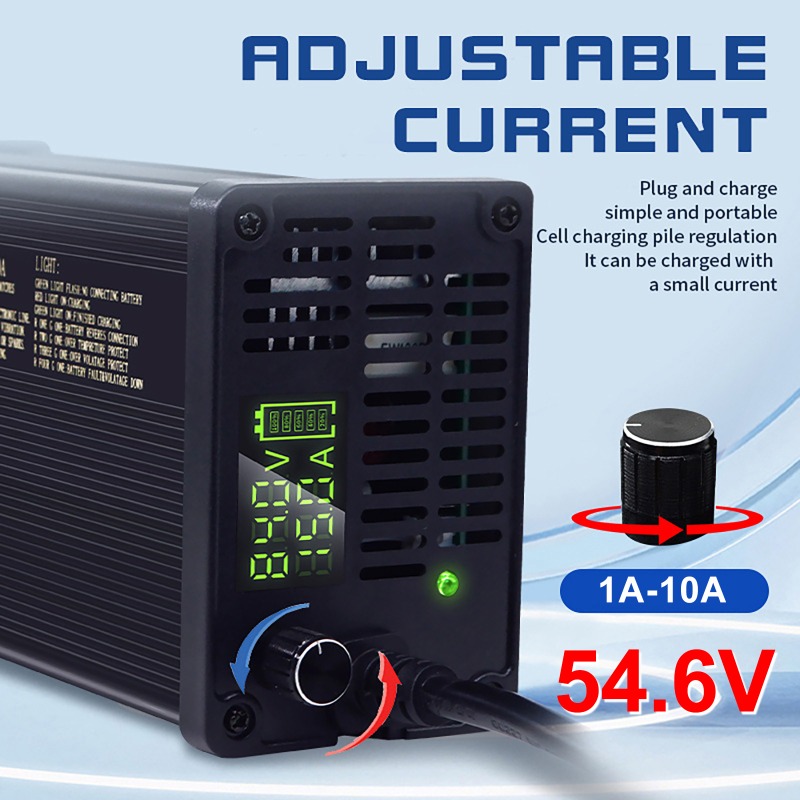 84V 20A Smart Charger - Pengisi Daya Baterai Lithium 48V Cangkang