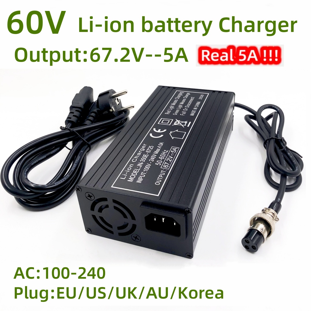 84V 20A Smart Charger - Pengisi Daya Cepat 67.2V 5A Untuk