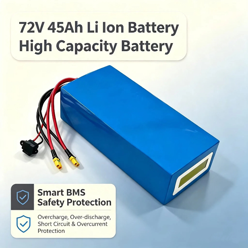 72V 40Ah Lifepo4 Battery Pack - Baterai Lithium Ion Segitiga 72V 45Ah