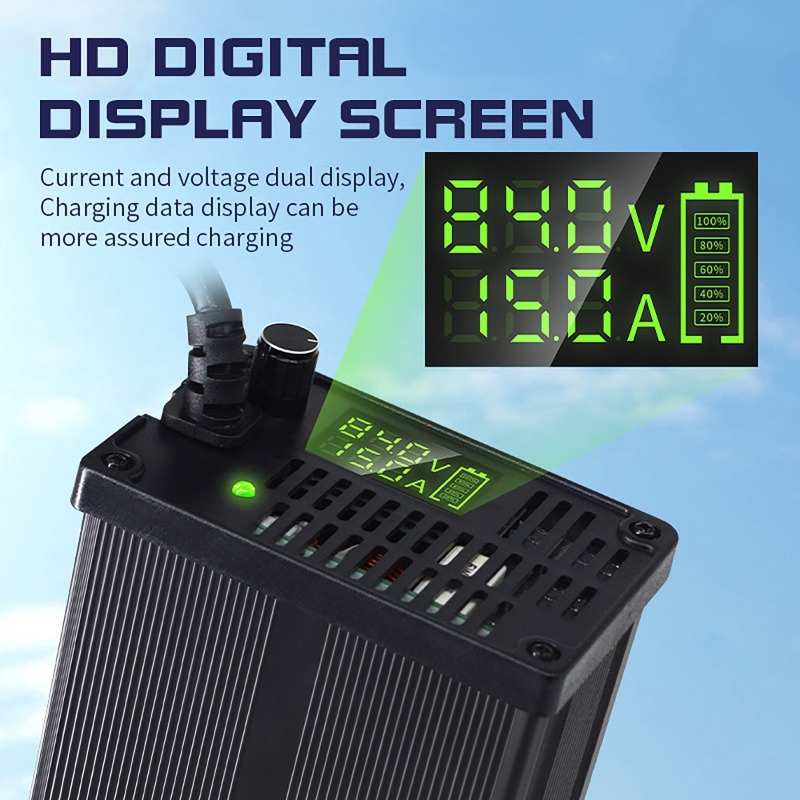 Pengisi Daya Baterai Lithium 4 - 84V 20A Smart Charger ulasan dan harga