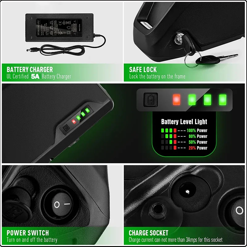 Sepeda Listrik Hailong 36v 48v - 72V 50Ah 21700 Lithium Battery ulasan dan harga