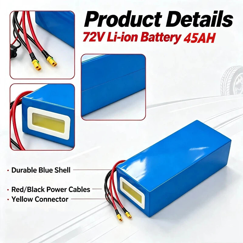 Baterai Lithium Ion Segitiga 7 - 72V 40Ah Lifepo4 Battery Pack ulasan dan harga